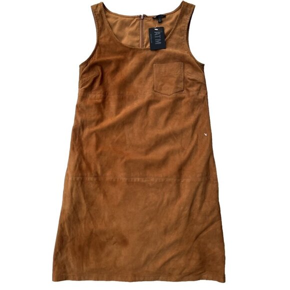 ATM Anthony Thomas Melillo Dresses & Skirts - ATM Anthony Thomas Melillo Suede V-Neck Sleeveless Brown Mini Dress Size 2